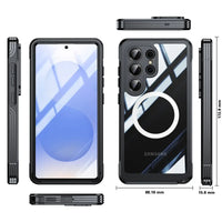 Buy Full-Body Rugged Shield for Galaxy S Series: 360° Magnetic Case with Built-in 9H+ Screen Protector - ZARK at Caseles-Samsung Galaxy S26 Ultra, Black