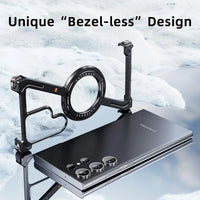 Buy Aluminum Metal Frameless Design Bumper Phone Case for Galaxy S with Rotatable Ring Holder Magnetic Kickstand Cover - ZEE at Caseles-Samsung Galaxy S26 Ultra, Black