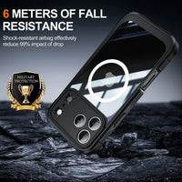 Buy Full-Body Rugged Shield for iPhone Series: 360° Magnetic Case with Built-in 9H+ Screen Protector - ZONA at Caseles-iPhone 17 Pro Max, Black