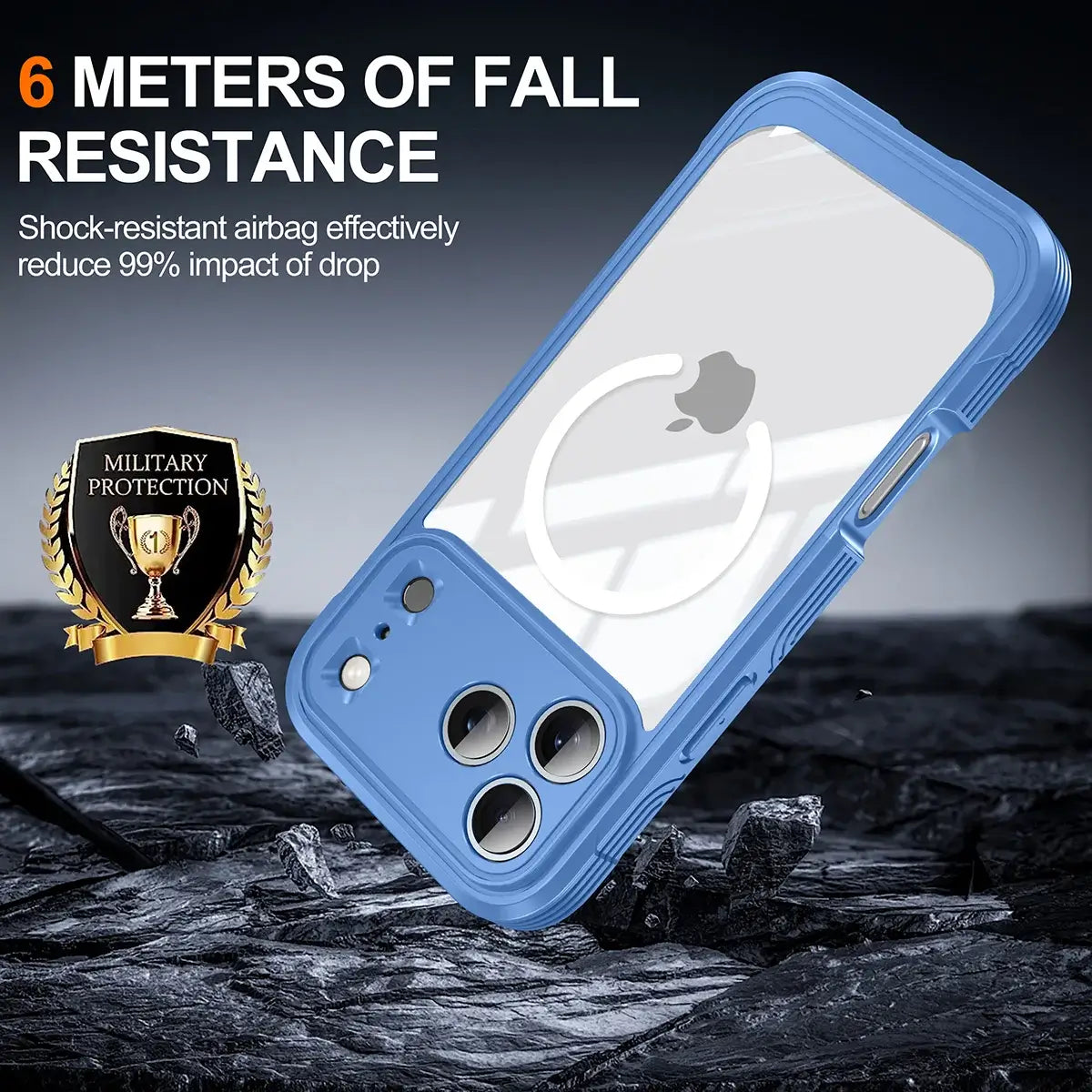 Buy Full-Body Rugged Shield for iPhone Series: 360° Magnetic Case with Built-in 9H+ Screen Protector - ZONA at Caseles-iPhone 17 Pro Max, Black